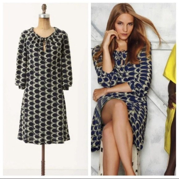 Anthropologie Moulinette Soeurs Long Sleeve Shift Dress 0 - Picture 6 of 6